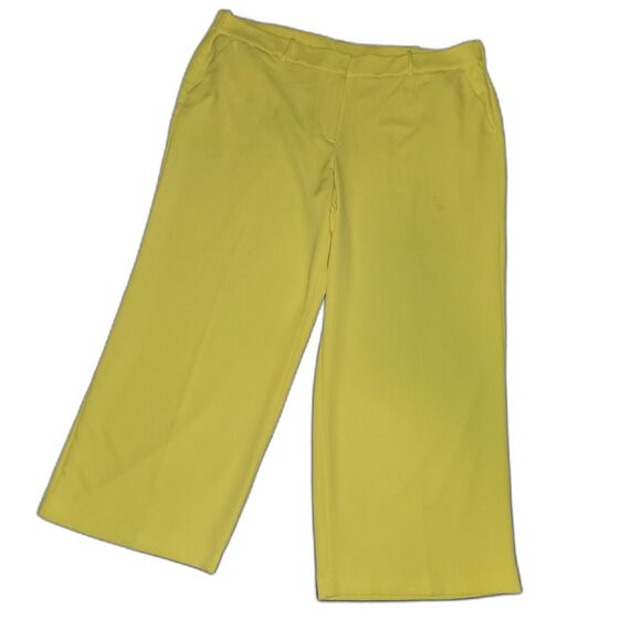 Lane Bryant Zippered Yellow Dress Pants - Size 28 Regular Plus-size - Picture 1 of 7